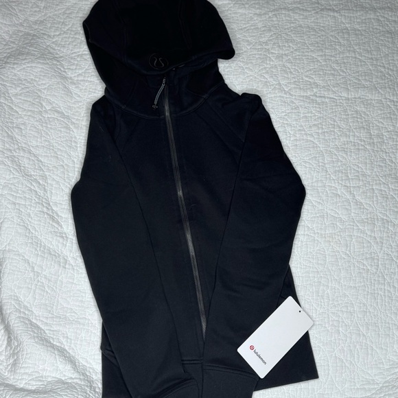 Lululemon Scuba Full Zip Hoodie Black NWT NEW size 0 - Picture 2 of 15